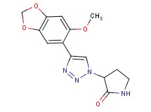 3-[4-(6-methoxy-1,3-benzodioxol-5-yl)-1H-1,2,3-triazol-1-yl]pyrrolidin-2-one
