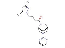 (1S*,5R*)-6-[4-(3,5-dimethyl-1H-pyrazol-1-yl)butanoyl]-3-(2-pyrimidinyl)-3,6-diazabicyclo[3.2.2]nonane
