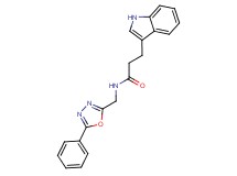 3-(1H-indol-3-yl)-N-[(5-phenyl-1,3,4-oxadiazol-2-yl)methyl]propanamide