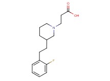 3-{3-[2-(2-fluorophenyl)ethyl]-1-piperidinyl}propanoic acid