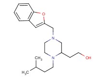 2-[4-(1-benzofuran-2-ylmethyl)-1-(3-methylbutyl)-2-piperazinyl]ethanol