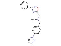 N-methyl-1-(3-phenyl-1,2,4-oxadiazol-5-yl)-N-[4-(1H-pyrazol-1-yl)benzyl]methanamine