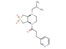 (4aR*,7aS*)-1-isobutyl-4-[3-(3-pyridinyl)propanoyl]octahydrothieno[3,4-b]pyrazine 6,6-dioxide