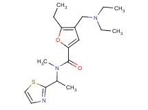 4-[(diethylamino)methyl]-5-ethyl-N-methyl-N-[1-(1,3-thiazol-2-yl)ethyl]-2-furamide