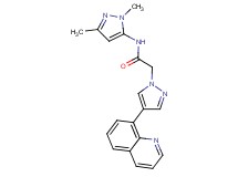 N-(1,3-dimethyl-1H-pyrazol-5-yl)-2-[4-(8-quinolinyl)-1H-pyrazol-1-yl]acetamide trifluoroacetate
