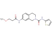 7-[(3-methoxypropanoyl)amino]-N-2-thienyl-3,4-dihydro-2(1H)-isoquinolinecarboxamide