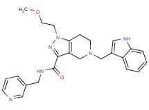5-(1H-indol-3-ylmethyl)-1-(2-methoxyethyl)-N-(3-pyridinylmethyl)-4,5,6,7-tetrahydro-1H-pyrazolo[4,3-c]pyridine-3-carboxamide
