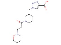 1-({1-[3-(1,2-oxazinan-2-yl)propanoyl]piperidin-3-yl}methyl)-1H-1,2,3-triazole-4-carboxylic acid