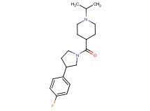 4-{[3-(4-fluorophenyl)-1-pyrrolidinyl]carbonyl}-1-isopropylpiperidine