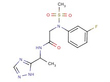 2-[(3-fluorophenyl)(methylsulfonyl)amino]-N-[1-(1H-1,2,4-triazol-5-yl)ethyl]acetamide