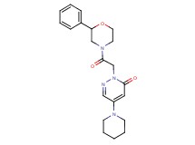 2-[2-oxo-2-(2-phenyl-4-morpholinyl)ethyl]-5-(1-piperidinyl)-3(2H)-pyridazinone