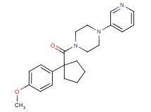 1-{[1-(4-methoxyphenyl)cyclopentyl]carbonyl}-4-(3-pyridinyl)piperazine