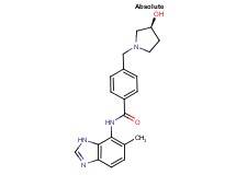4-{[(3S)-3-hydroxypyrrolidin-1-yl]methyl}-N-(6-methyl-1H-benzimidazol-7-yl)benzamide