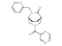 (1S*,5R*)-3-(pyrazin-2-ylcarbonyl)-6-(pyridin-2-ylmethyl)-3,6-diazabicyclo[3.2.2]nonan-7-one