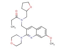 N-{[7-methoxy-2-(4-morpholinyl)-3-quinolinyl]methyl}-N-(tetrahydro-2-furanylmethyl)propanamide