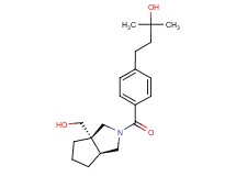 4-(4-{[(3aS*,6aS*)-3a-(hydroxymethyl)hexahydrocyclopenta[c]pyrrol-2(1H)-yl]carbonyl}phenyl)-2-methyl-2-butanol