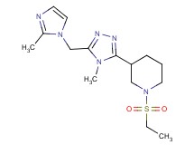 1-(ethylsulfonyl)-3-{4-methyl-5-[(2-methyl-1H-imidazol-1-yl)methyl]-4H-1,2,4-triazol-3-yl}piperidine
