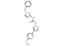 N-(1-benzyl-1H-pyrazol-3-yl)-2-[4-(6-methoxypyridazin-3-yl)-1H-pyrazol-1-yl]acetamide