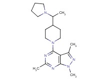 1,3,6-trimethyl-4-{4-[1-(1-pyrrolidinyl)ethyl]-1-piperidinyl}-1H-pyrazolo[3,4-d]pyrimidine