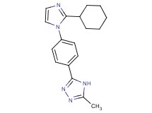 3-[4-(2-cyclohexyl-1H-imidazol-1-yl)phenyl]-5-methyl-4H-1,2,4-triazole