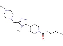 1-methyl-4-{[4-methyl-5-(1-pentanoylpiperidin-4-yl)-4H-1,2,4-triazol-3-yl]methyl}piperazine