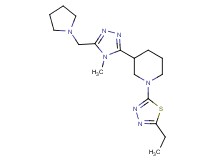 1-(5-ethyl-1,3,4-thiadiazol-2-yl)-3-[4-methyl-5-(pyrrolidin-1-ylmethyl)-4H-1,2,4-triazol-3-yl]piperidine