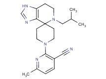 2-(5-isobutyl-1,5,6,7-tetrahydro-1'H-spiro[imidazo[4,5-c]pyridine-4,4'-piperidin]-1'-yl)-6-methylnicotinonitrile