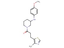 N-(4-methoxyphenyl)-1-[3-(4-methyl-1,3-thiazol-5-yl)propanoyl]-3-piperidinamine