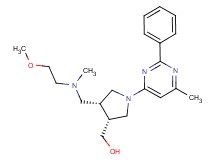 [(3R*,4R*)-4-{[(2-methoxyethyl)(methyl)amino]methyl}-1-(6-methyl-2-phenylpyrimidin-4-yl)pyrrolidin-3-yl]methanol