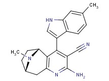 (5R*,8S*)-2-amino-10-methyl-4-(6-methyl-1H-indol-3-yl)-6,7,8,9-tetrahydro-5H-5,8-epiminocyclohepta[b]pyridine-3-carbonitrile