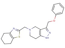 3-(phenoxymethyl)-5-(4,5,6,7-tetrahydro-1,3-benzothiazol-2-ylmethyl)-4,5,6,7-tetrahydro-1H-pyrazolo[4,3-c]pyridine trifluoroacetate
