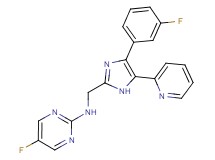 5-fluoro-N-{[4-(3-fluorophenyl)-5-pyridin-2-yl-1H-imidazol-2-yl]methyl}pyrimidin-2-amine