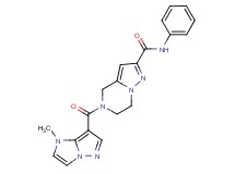 5-[(1-methyl-1H-imidazo[1,2-b]pyrazol-7-yl)carbonyl]-N-phenyl-4,5,6,7-tetrahydropyrazolo[1,5-a]pyrazine-2-carboxamide