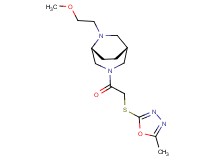 (1R*,5R*)-6-(2-methoxyethyl)-3-{[(5-methyl-1,3,4-oxadiazol-2-yl)thio]acetyl}-3,6-diazabicyclo[3.2.2]nonane