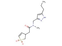 2-(1,1-dioxido-2,3-dihydro-3-thienyl)-N-methyl-N-[(5-propyl-1H-pyrazol-3-yl)methyl]acetamide