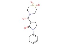 3-[(1,1-dioxido-4-thiomorpholinyl)carbonyl]-1-phenyl-2-pyrrolidinone