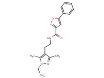 N-[2-(1-ethyl-3,5-dimethyl-1H-pyrazol-4-yl)ethyl]-5-phenyl-3-isoxazolecarboxamide