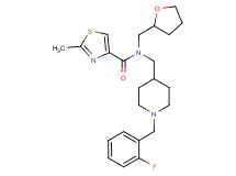 N-{[1-(2-fluorobenzyl)-4-piperidinyl]methyl}-2-methyl-N-(tetrahydro-2-furanylmethyl)-1,3-thiazole-4-carboxamide