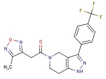 5-[(4-methyl-1,2,5-oxadiazol-3-yl)acetyl]-3-[4-(trifluoromethyl)phenyl]-4,5,6,7-tetrahydro-1H-pyrazolo[4,3-c]pyridine