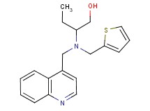 2-[(quinolin-4-ylmethyl)(2-thienylmethyl)amino]butan-1-ol