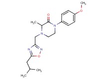 4-[(5-isobutyl-1,2,4-oxadiazol-3-yl)methyl]-1-(4-methoxyphenyl)-3-methyl-2-piperazinone