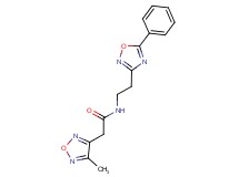 2-(4-methyl-1,2,5-oxadiazol-3-yl)-N-[2-(5-phenyl-1,2,4-oxadiazol-3-yl)ethyl]acetamide