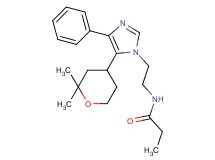 N-{2-[5-(2,2-dimethyltetrahydro-2H-pyran-4-yl)-4-phenyl-1H-imidazol-1-yl]ethyl}propanamide