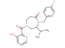 4-(4-fluorobenzyl)-1-[(3-hydroxypyridin-2-yl)carbonyl]-3-isopropyl-1,4-diazepan-5-one