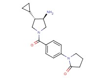 1-(4-{[(3R*,4S*)-3-amino-4-cyclopropyl-1-pyrrolidinyl]carbonyl}phenyl)-2-pyrrolidinone