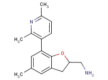 1-[7-(2,6-dimethylpyridin-3-yl)-5-methyl-2,3-dihydro-1-benzofuran-2-yl]methanamine