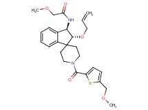 N-((2R*,3R*)-2-(allyloxy)-1'-{[5-(methoxymethyl)-2-thienyl]carbonyl}-2,3-dihydrospiro[indene-1,4'-piperidin]-3-yl)-2-methoxyacetamide