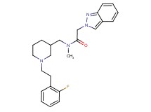 N-({1-[2-(2-fluorophenyl)ethyl]-3-piperidinyl}methyl)-2-(2H-indazol-2-yl)-N-methylacetamide