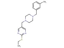 2-(ethylthio)-5-{[4-(3-methylbenzyl)piperazin-1-yl]methyl}pyrimidine