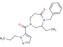 4-benzyl-3-ethyl-1-[(1-propyl-1H-pyrazol-5-yl)carbonyl]-1,4-diazepan-5-one